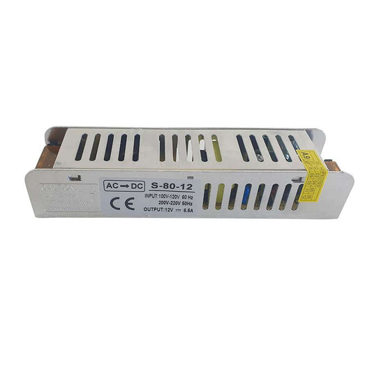 12V Slim IP20 LED Driver – 15W to 360W - 80W, Single