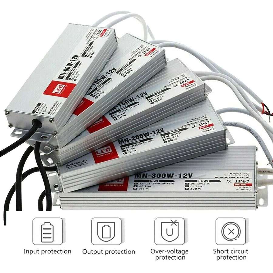 12V Ultra Slim IP67 LED Driver – 60W to 200W - photo 4