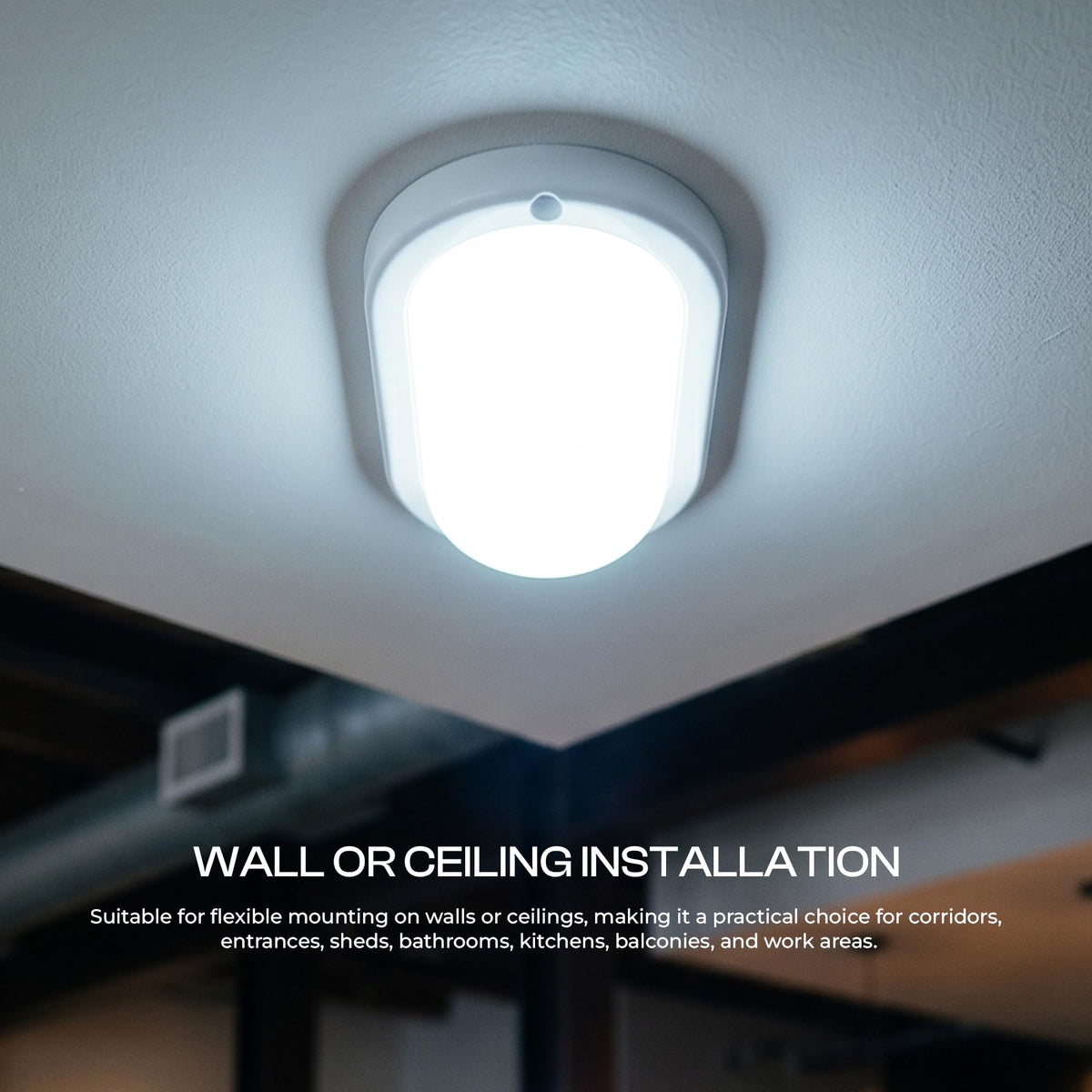 Oval LED Bulkhead Light 12W – Cool White 6400K, Wall or Ceiling - photo 5