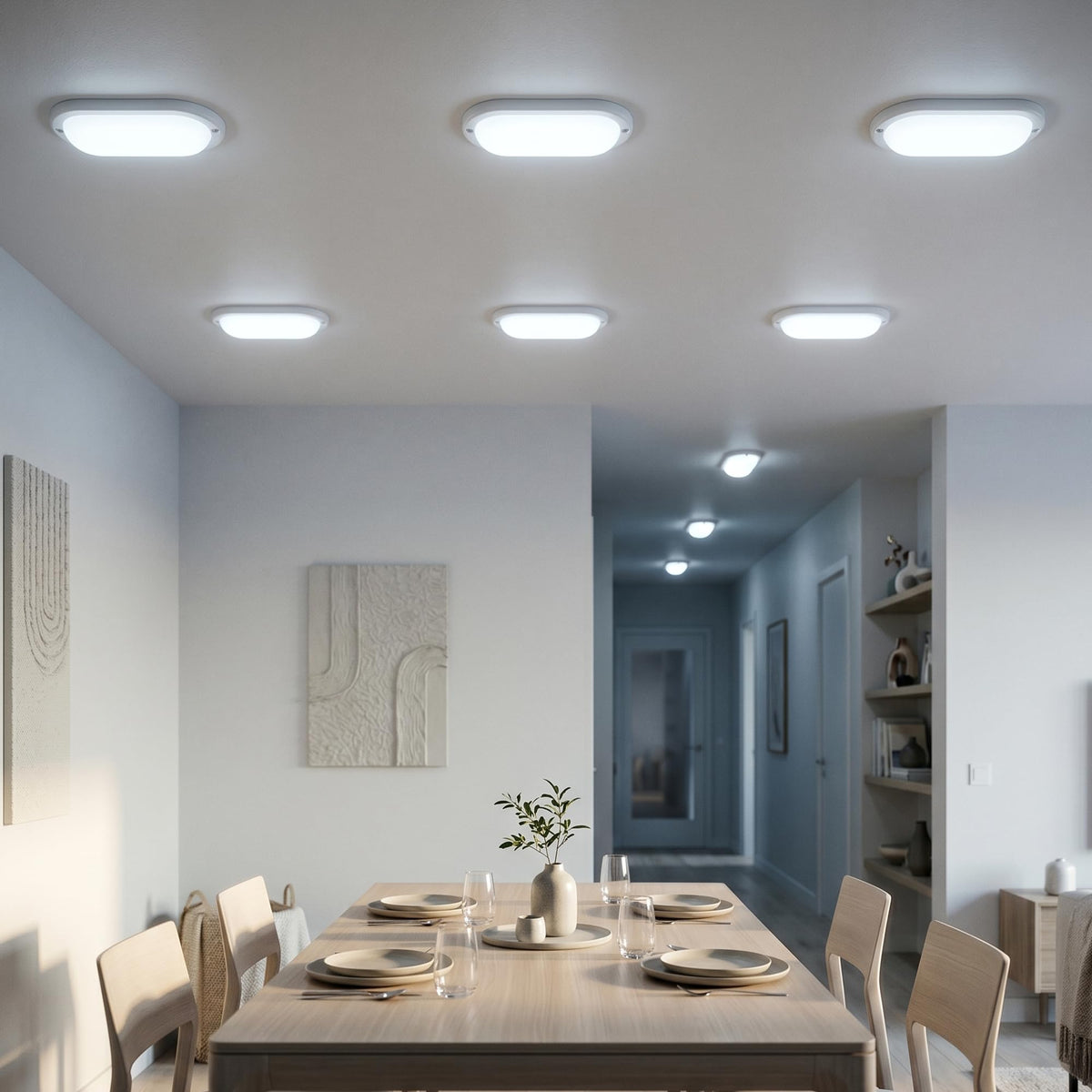 Oval LED Bulkhead Light 12W – Cool White 6400K, Wall or Ceiling - photo 9