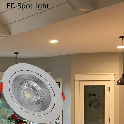 12W LED Tilt Spotlight Downlight – Round Recessed, LED Driver Included - photo 5