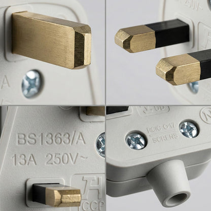 13A Rewirable UK Plug – BS1363, White or Clear - photo 4