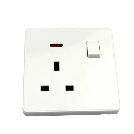 13A Switched Wall Socket with LED Indicator – Single & Double - photo 3