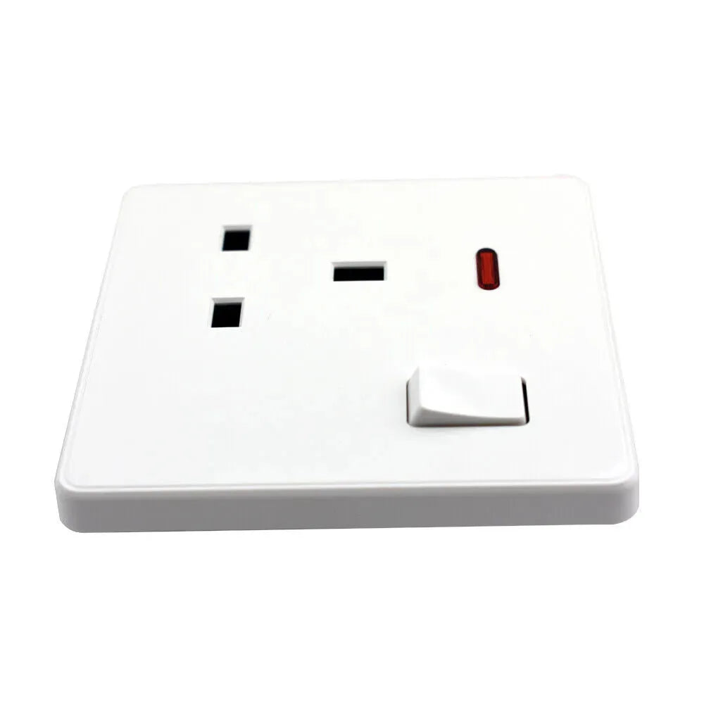 13A Switched Wall Socket with LED Indicator – Single & Double - photo 7