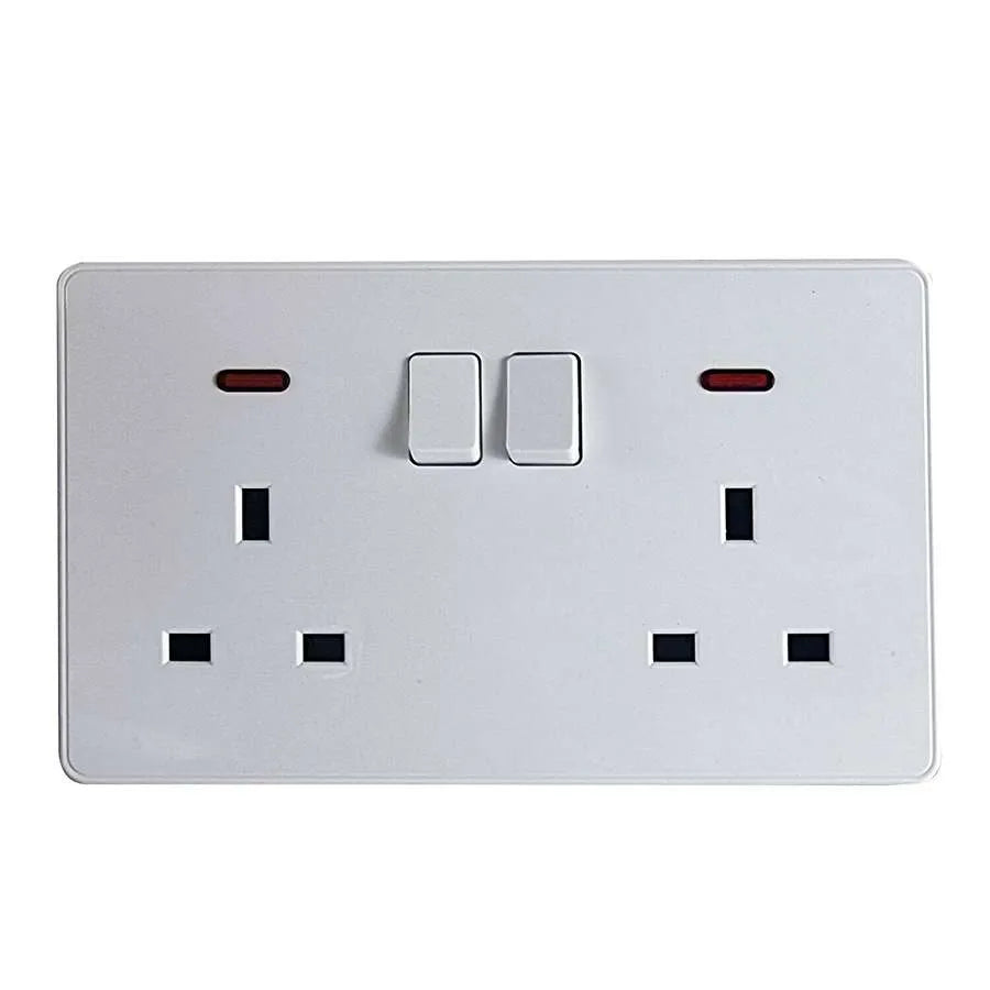 13A Switched Wall Socket with LED Indicator – Single & Double - Double