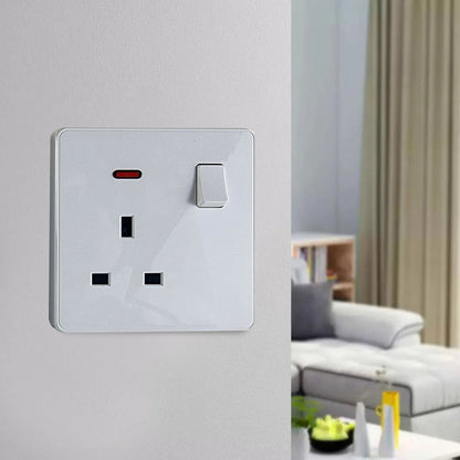 13A Switched Wall Socket with LED Indicator – Single & Double