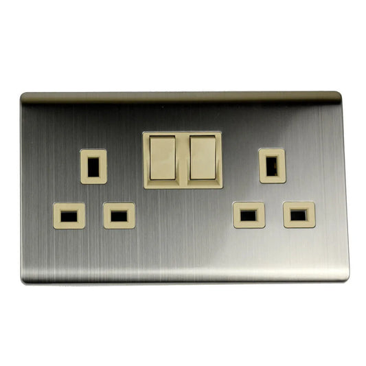 13A Wall Socket with USB Charging Ports – Single & Double - Double