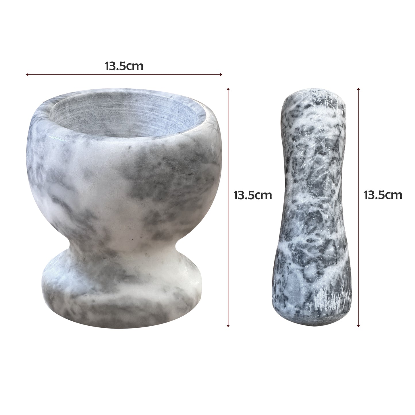 13cm Diameter Large Mortar and Pestle