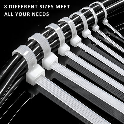Pack of 100 Cable Ties Self Locking Heavy Duty Nylon Wire Wrap Zip Ties~1269