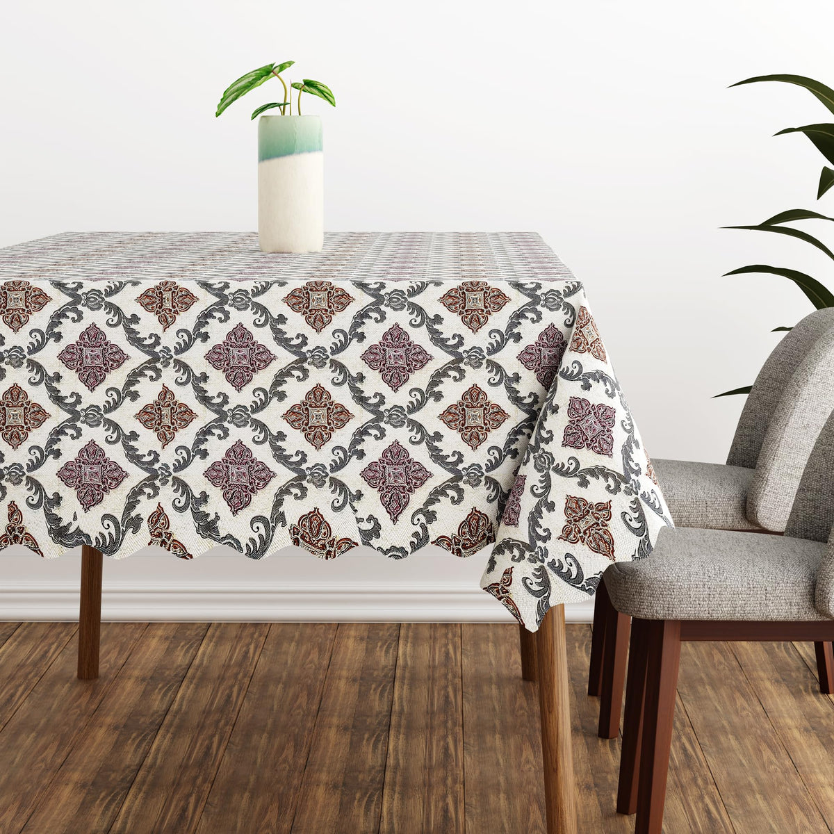 Scalloped Floral Tablecloth – 150 x 110 cm, 5 Designs, Wipe-Clean - photo 14