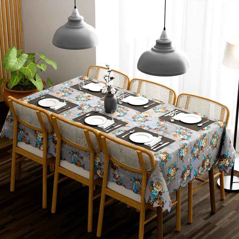 Scalloped Floral Tablecloth – 150 x 110 cm, 5 Designs, Wipe-Clean - photo 3