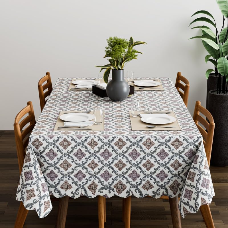 Scalloped Floral Tablecloth – 150 x 110 cm, 5 Designs, Wipe-Clean - photo 5