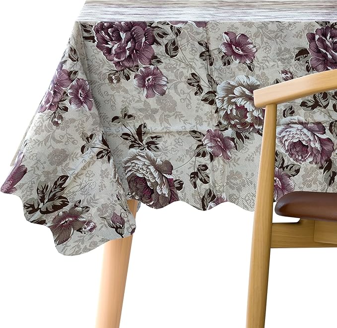 Scalloped Floral Tablecloth – 150 x 110 cm, 5 Designs, Wipe-Clean - photo 7