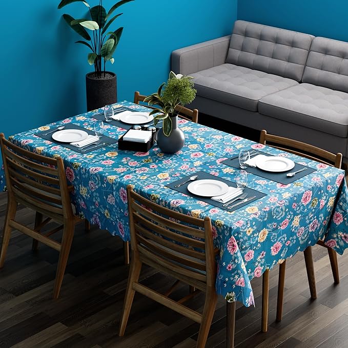 Scalloped Floral Tablecloth – 152 x 230 cm, 5 Designs, Wipe-Clean - photo 3