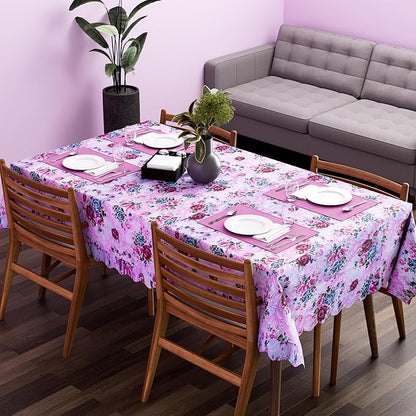 Scalloped Floral Tablecloth – 152 x 230 cm, 5 Designs, Wipe-Clean - photo 2