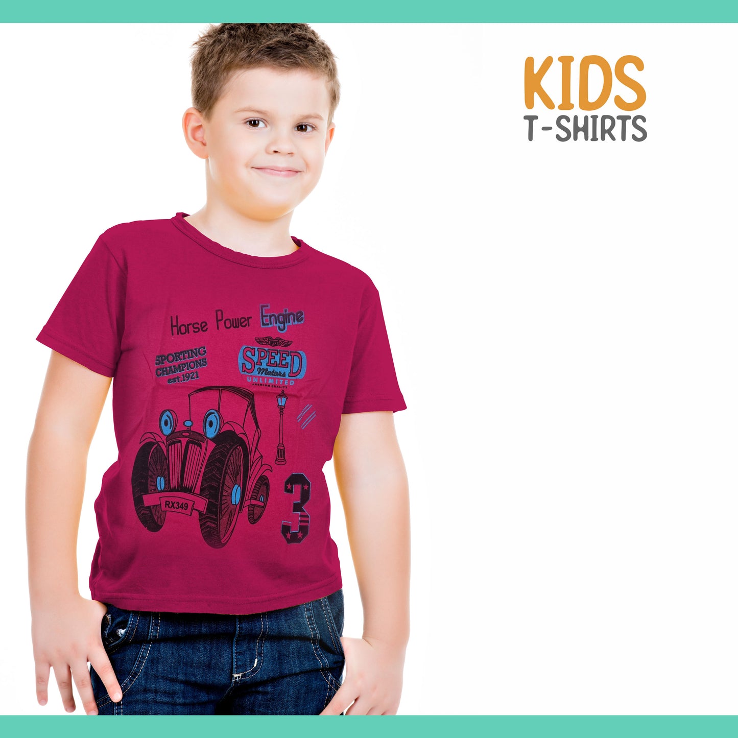 Kids Boys Casual T-Shirts Soft Cotton Short Sleeve Shirt~1286