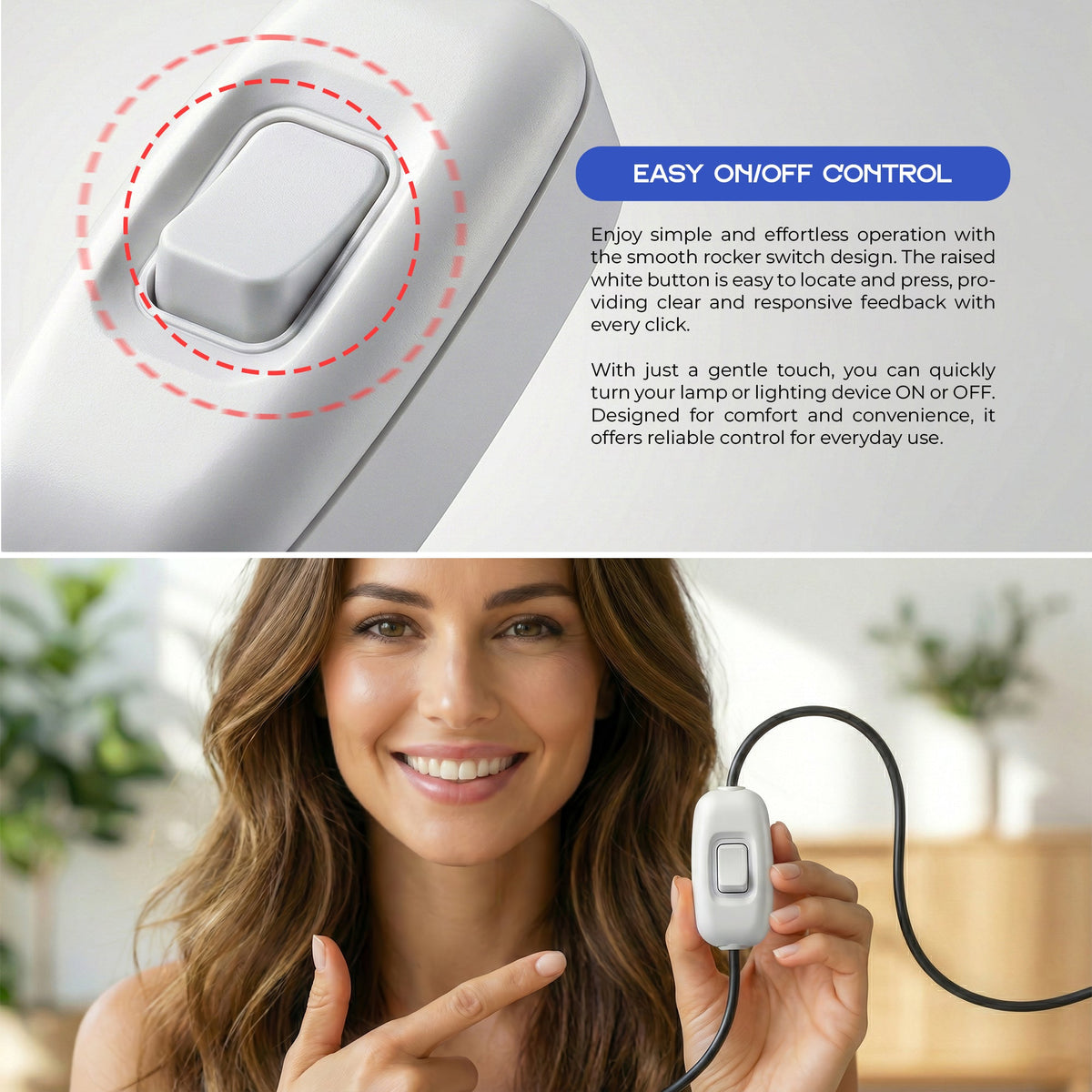 16A Inline Rocker On/Off Switch White Heavy Duty - photo 8