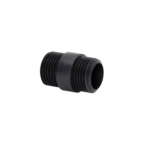 16mm Male Threaded Conduit Pipe Connector Black Steel - Single
