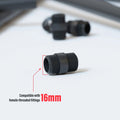 16mm Male Threaded Conduit Pipe Connector Black Steel