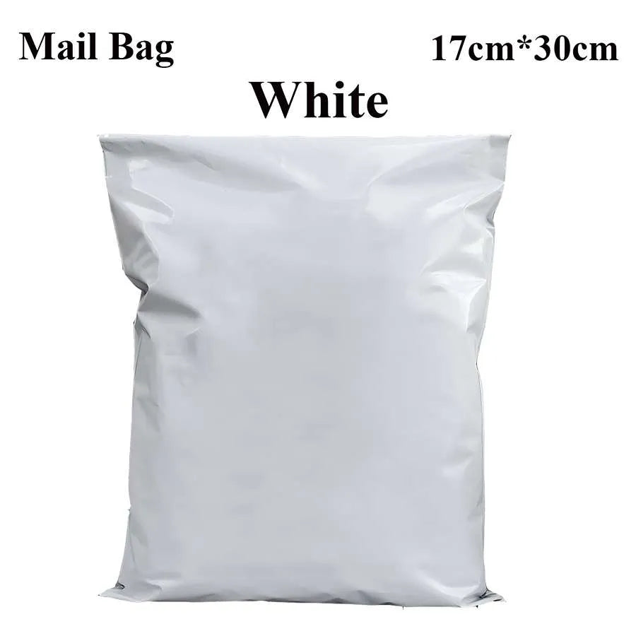 Pink or White Mailing Bags 17 x 30 cm – Pack of 20, Self-Seal - White, 17 x 30 cm