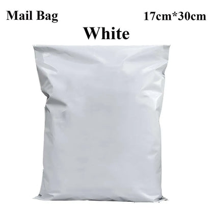 Pink or White Mailing Bags 17 x 30 cm – Pack of 20, Self-Seal - White, 17 x 30 cm