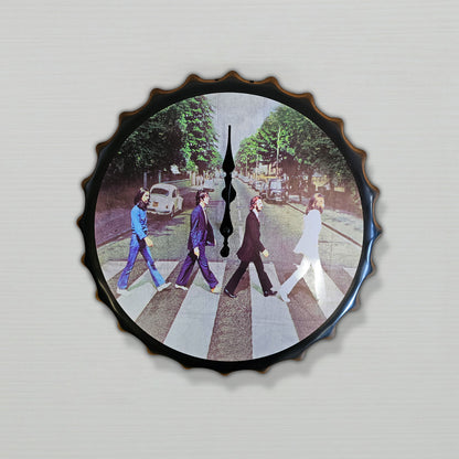 The Beatles Abbey Road Album Art Bottle Cap Handcraft Wall Clock ~1261