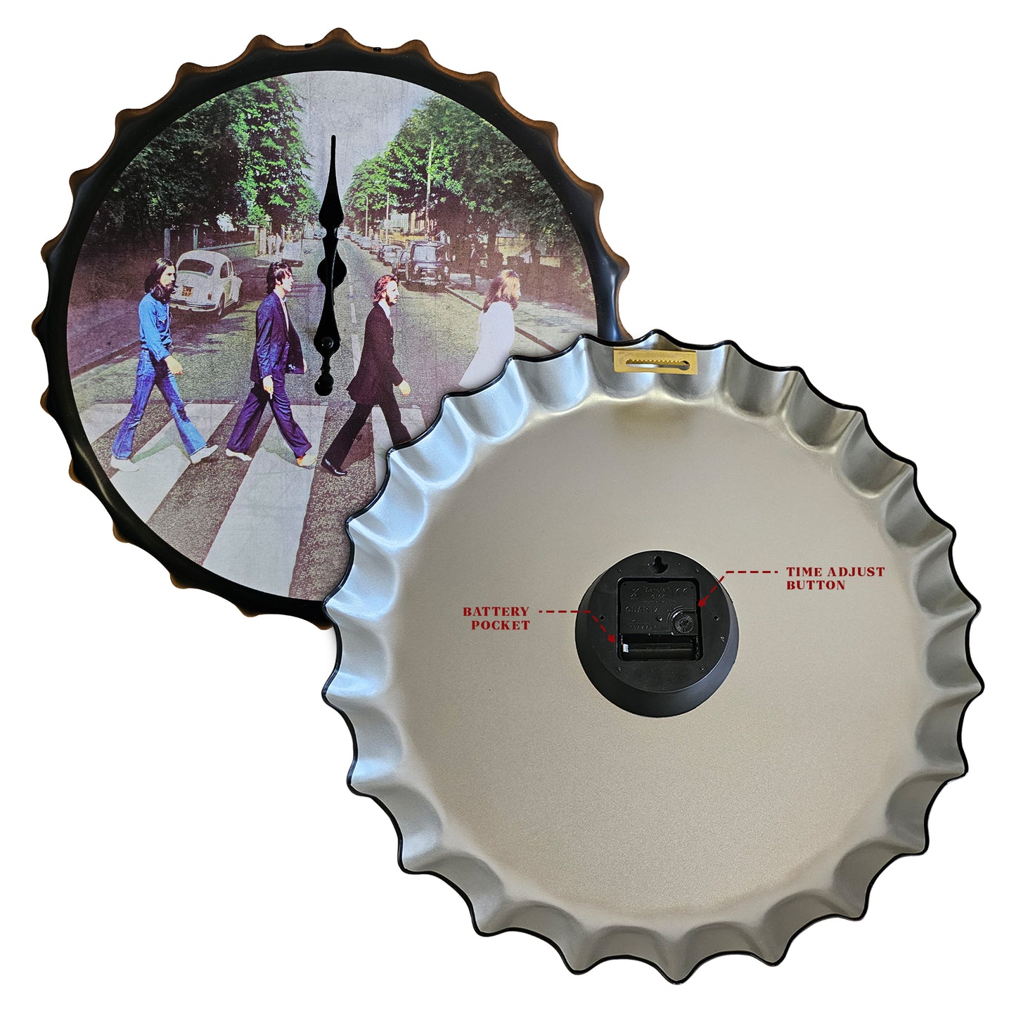 The Beatles Abbey Road Album Art Bottle Cap Handcraft Wall Clock ~1261