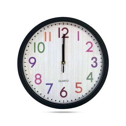 Colorful Kids Battery Operated Wall Silent Non-Ticking Number Quartz Clock~1267