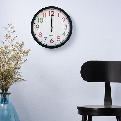 Colorful Kids Battery Operated Wall Silent Non-Ticking Number Quartz Clock~1267