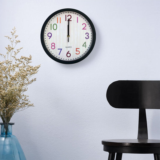 Colorful Kids Battery Operated Wall Silent Non-Ticking Number Quartz Clock~1267