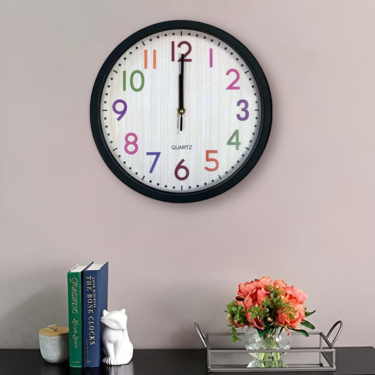 Colorful Kids Battery Operated Wall Silent Non-Ticking Number Quartz Clock~1267