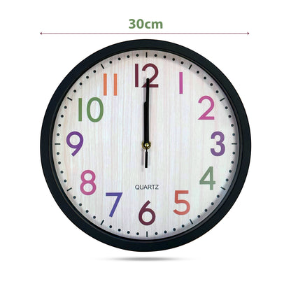 Colorful Kids Battery Operated Wall Silent Non-Ticking Number Quartz Clock~1267