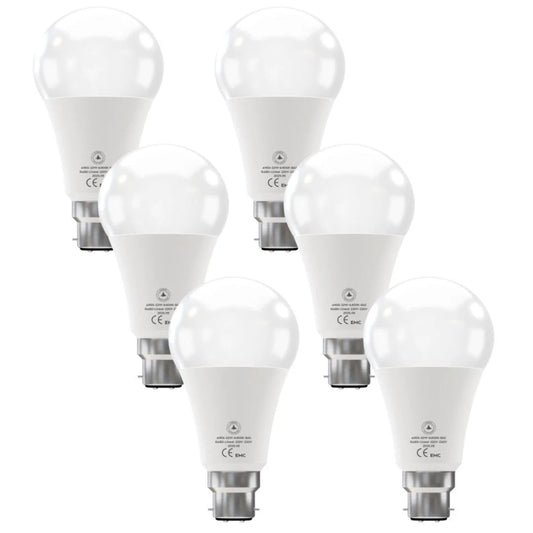 6 Pack B22 LED Bulbs 22W Cool White 6400K 2206lm