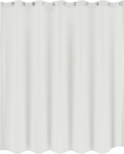 Diamond Weave Fabric Shower Curtain 180 x 180 cm – Waterproof, Pink or White - photo 8
