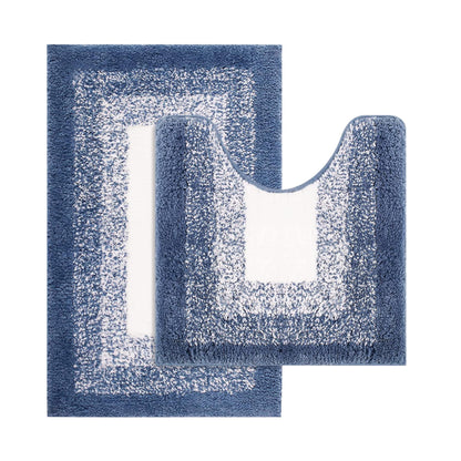 Soft Bath Pedestal Rug Mat Set