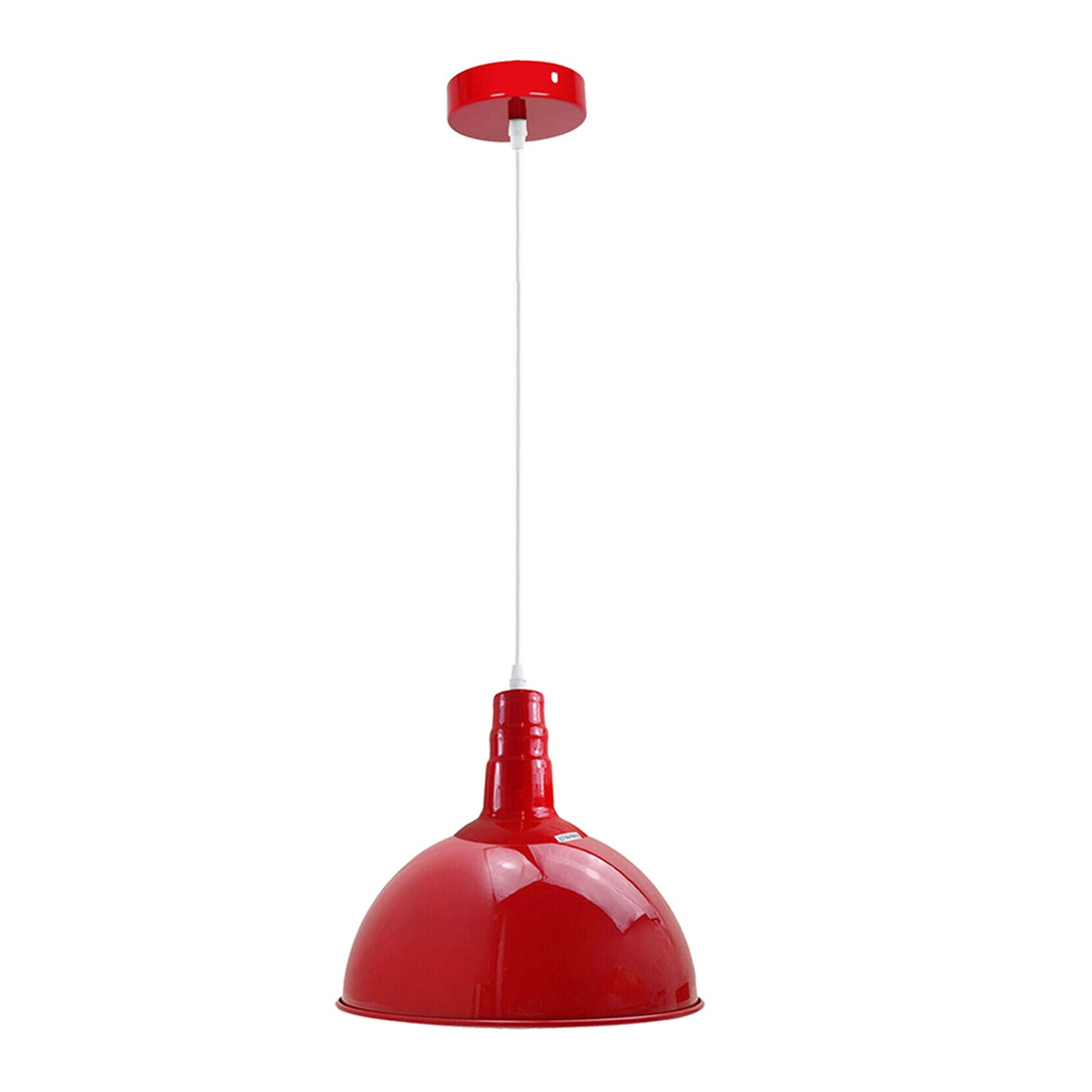Rubber Cable Pendant Light – Coloured E27 Holder, Dome or Wide Shade - photo 14