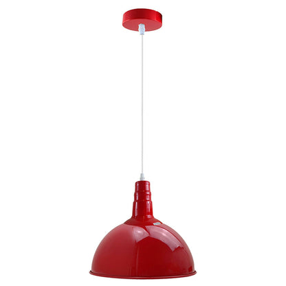 Rubber Cable Pendant Light – Coloured E27 Holder, Dome or Wide Shade - photo 13
