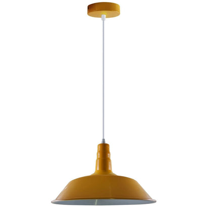 Rubber Cable Pendant Light – Coloured E27 Holder, Dome or Wide Shade - photo 10
