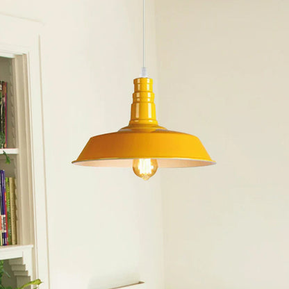 Rubber Cable Pendant Light – Coloured E27 Holder, Dome or Wide Shade - photo 9