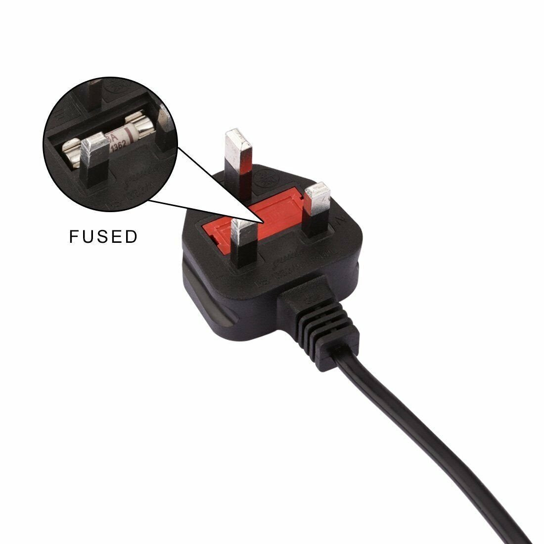 1m IEC Kettle Lead Mains Power Cable UK - photo 2