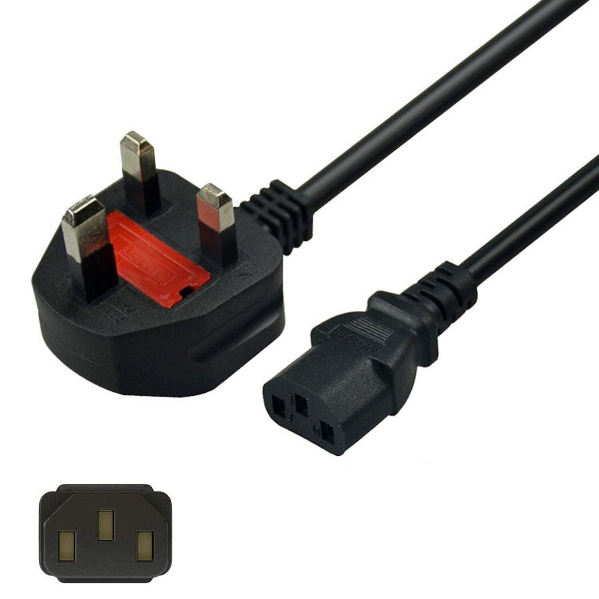 1m IEC Kettle Lead Mains Power Cable UK - photo 7