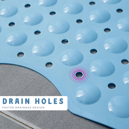 Non-Slip Shower Mat 100 x 40 cm – Suction Cups, Drain Holes, Blue, Pink or White - photo 6