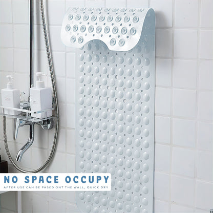 Non-Slip Shower Mat 100 x 40 cm – Suction Cups, Drain Holes, Blue, Pink or White - photo 10
