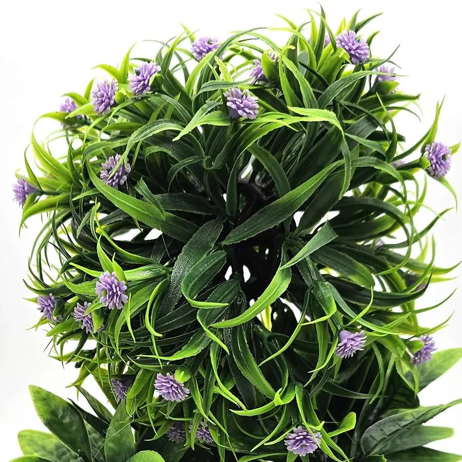 Artificial Bonsai Trees – Set of 2, Lilac Flowers, 27 cm, White Pots - photo 5