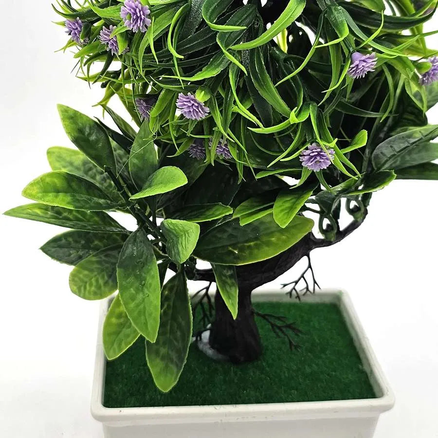 Artificial Bonsai Trees – Set of 2, Lilac Flowers, 27 cm, White Pots - photo 8