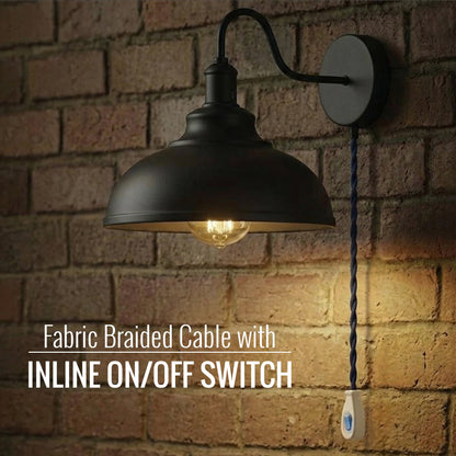 2 Core Fabric Lamp Cable with 16A Inline Rocker Switch - photo 2