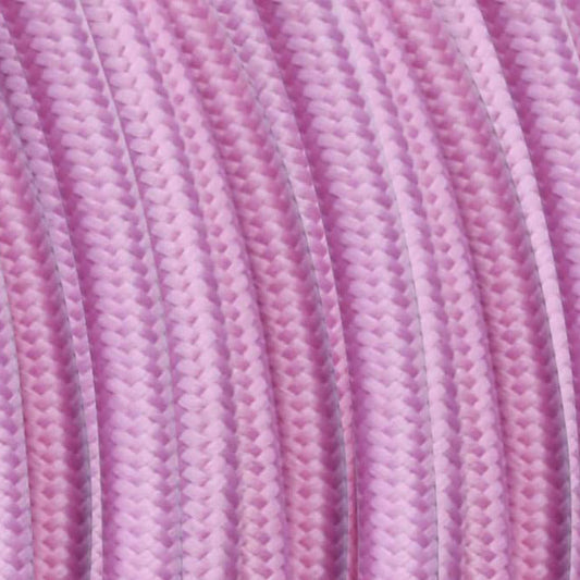 2 Core Round Fabric Cable 0.75mm – 1 m to 4 m - Baby Pink, 1 m