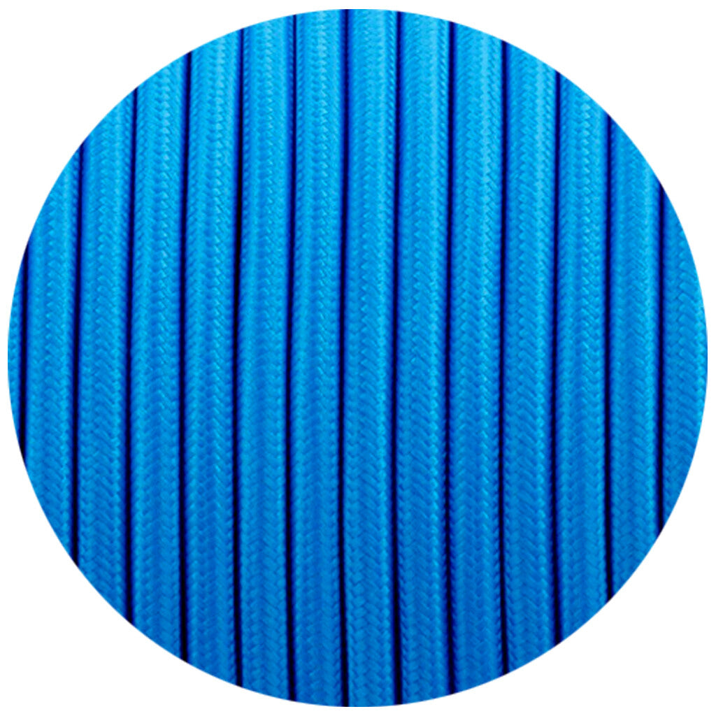 2 Core Round Fabric Cable 0.75mm – 1 m to 4 m - Blue, 3 m