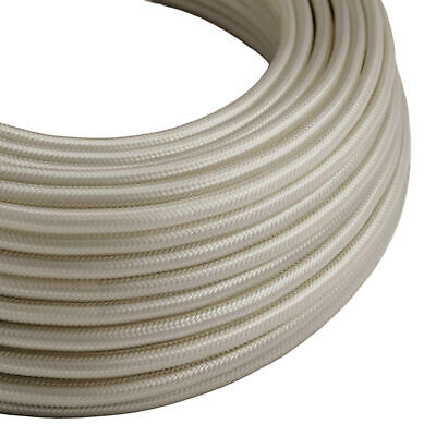 2 Core Round Fabric Cable 0.75mm – 1 m to 4 m - Cream, 1 m