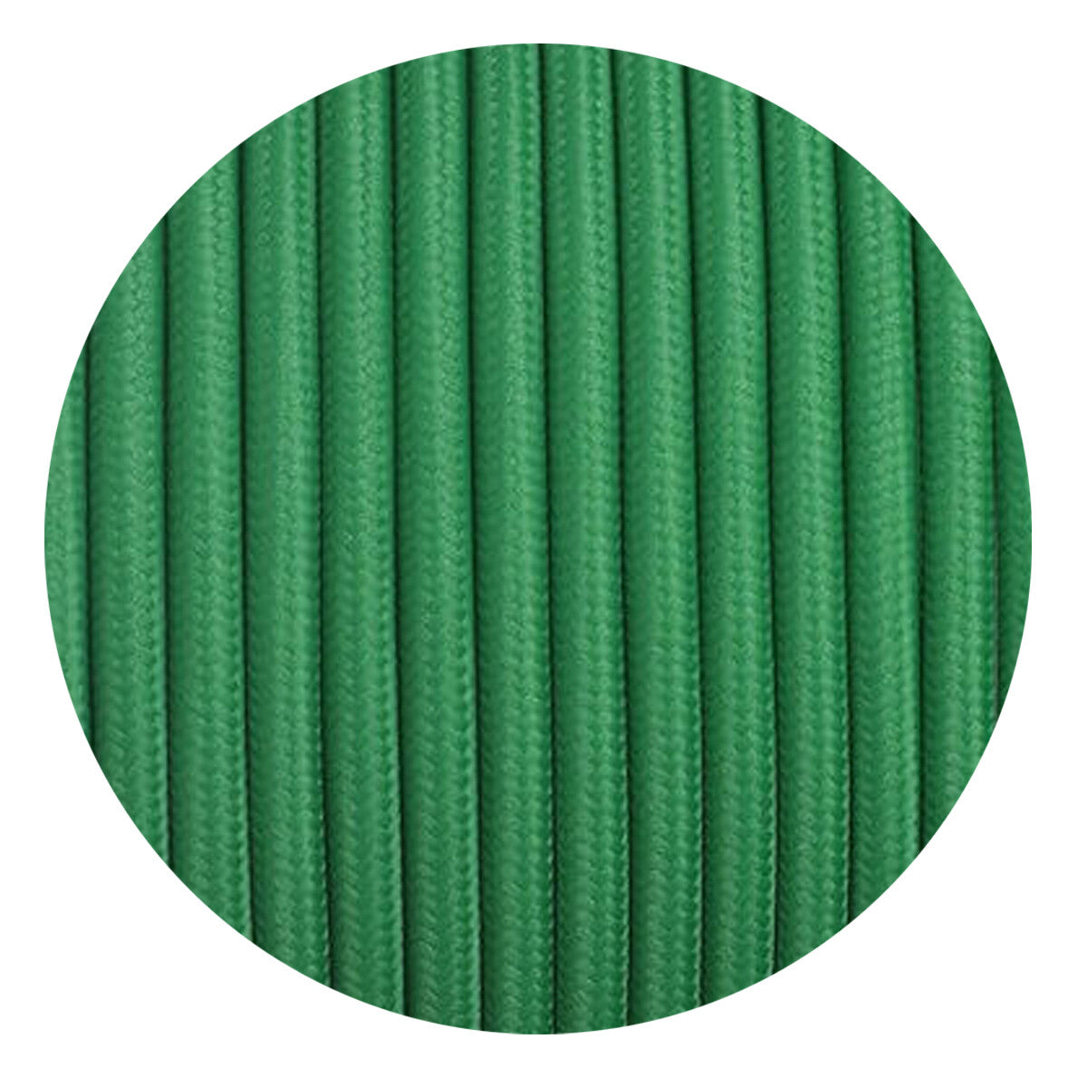 2 Core Round Fabric Cable 0.75mm – 1 m to 4 m - Green, 3 m